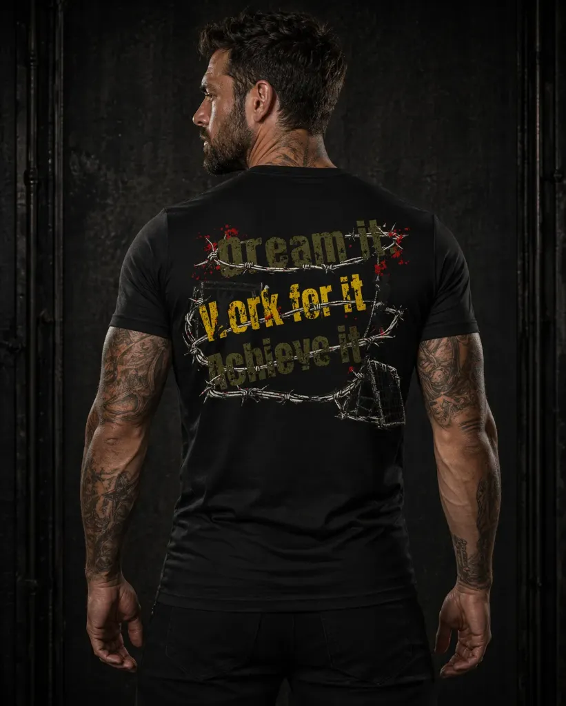 UNBROKEN Active Sports-T for Men – OCR Edition | Dream It. Work For It. Achieve It. (S)